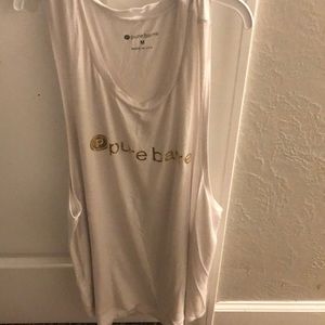 Pure Barre gold shine tank - Sz MD